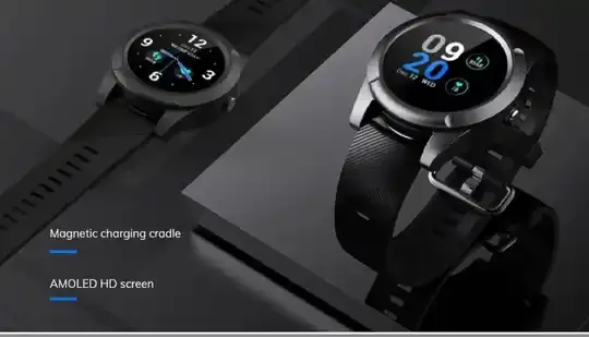 EV-05 SOS smart watch with round AMOLED screen