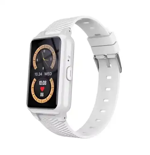 White Safety Alert Watch with rectangular screen